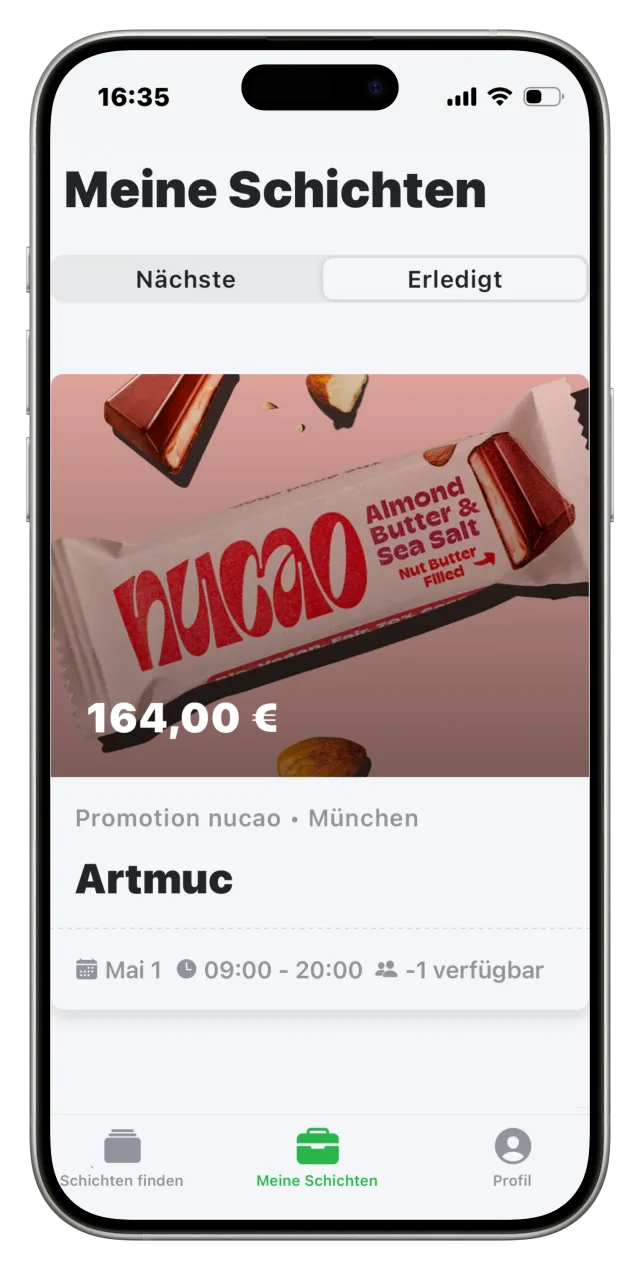 Erledigte Schichten